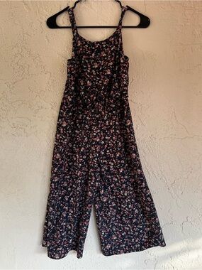Knitworks Black Jumpsuit with Pink Floral Print